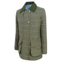 Hoggs Of Fife Albany Ladies Lambswool W/P Shooting Coat (Size UK 18) (GREEN) (ALTC/GR/18)