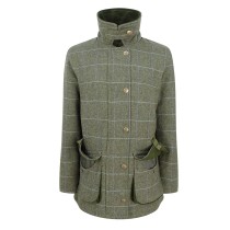 Hoggs Of Fife Albany Ladies Lambswool W/P Shooting Coat (Size UK 10) (GREEN) (ALTC/GR/10)