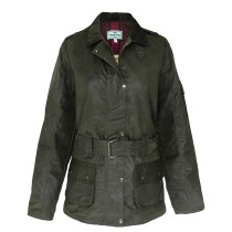 Hoggs Of Fife Cheltenham Ladies Wax Jacket (Size UK 12) (OLIVE) (CHEL/OL/12)